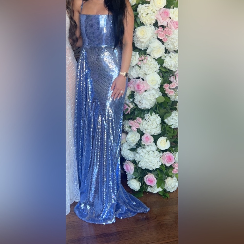 Alex Perry Blue Asymmetrical Dress